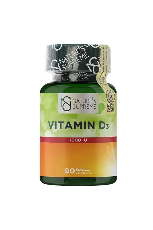 Vitamin D3 1000 IU 90 Kapsula - NATURE'S SUPREME