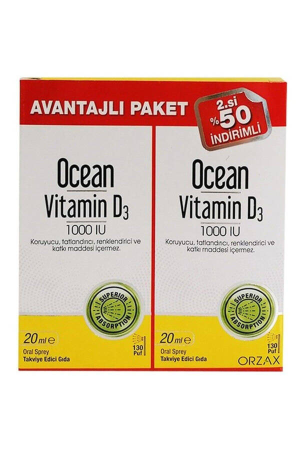 Vitamin D3 1000 IU Spray 20 Ml 2 Pack Advantage Pack - 1