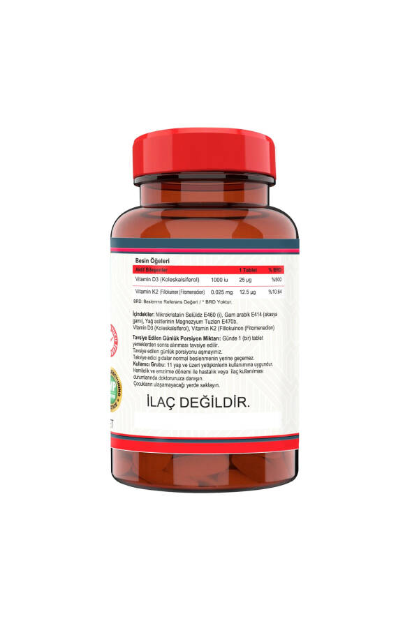 Vitamin D3 1000 IU Vitamin K2 12,5 mcg 120 tablet - 2