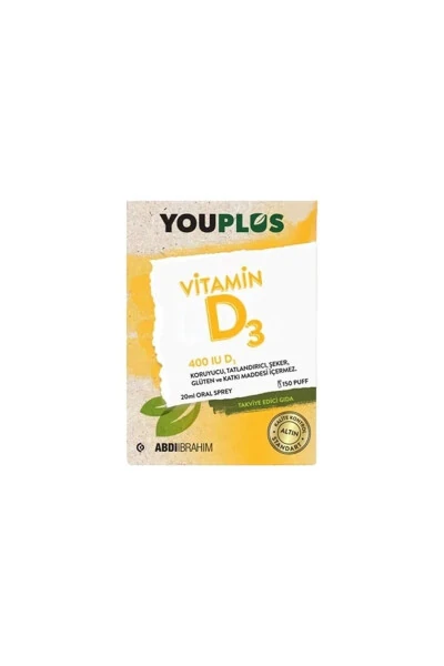 400 Iu Vitamin D3 20 ml Sprey - Youplus
