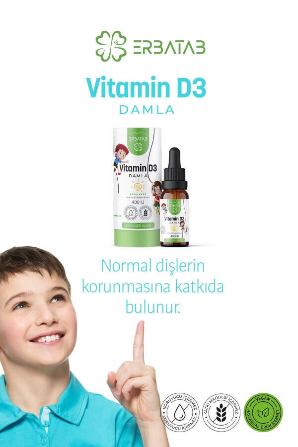 Vitamin D3 Bolalar uchun 20 ML 400 IU Tomchi - 15