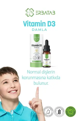 Vitamin D3 Bolalar uchun 20 ML 400 IU Tomchi - 5