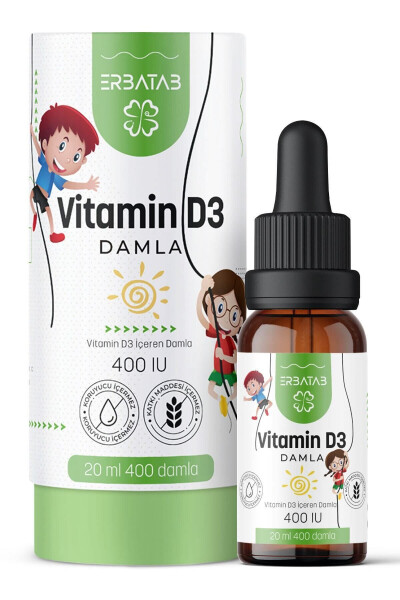 Vitamin D3 Çocuklar 20 ML 400 IU Damla - 10