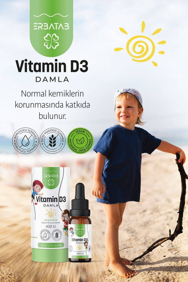 Vitamin D3 Çocuklar 20 ML 400 IU Damla - 13