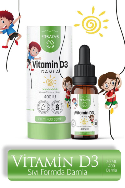 Vitamin D3 Çocuklar 20 ML 400 IU Damla - 14