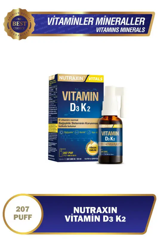 Vitamin D3 K2 30 ml - 1,000 IU - 1