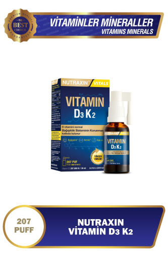 Витамин D3 K2 30 мл - 1000 МЕ - NUTRAXIN