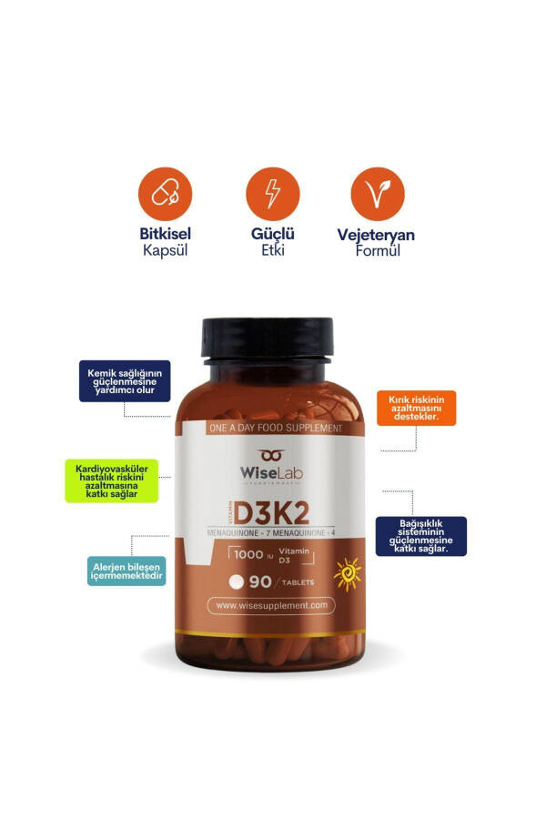 Vitamin D3 + K2 90 Tablet - 15