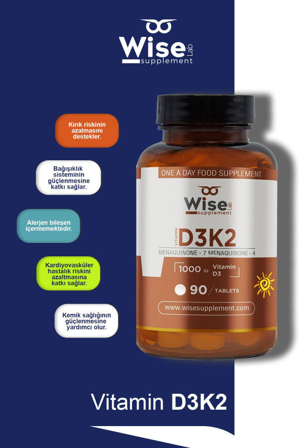 Vitamin D3 + K2 90 Tablet - 6