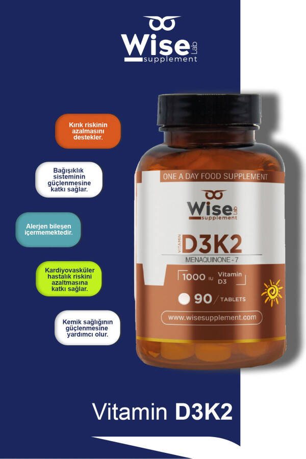 Vitamin D3 + K2 90 Tablet - 2