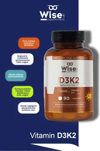 Vitamin D3 + K2 90 Tablets - 3