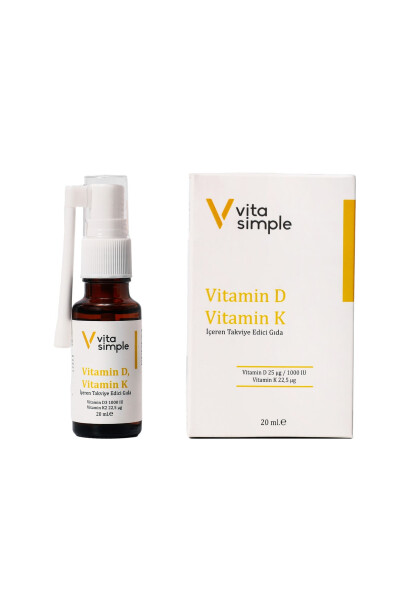 Vitamin D3 K2 İçeren Takviye Edici Gıda Spreyi 20 ml - 1