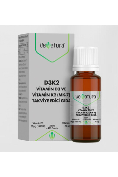 Vitamin D3 K2 -menakinon 7 20ml - 1