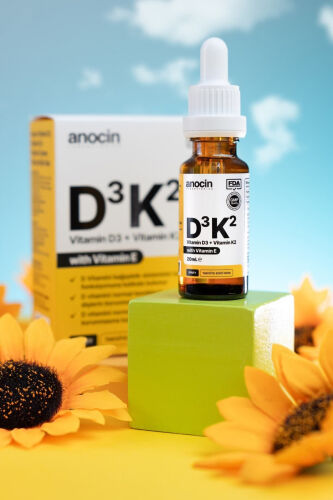 Vitamin D3 K2 Vitamin E, 1000 IU 2 mcg Drops 20 ml D3 K2 Vitamin D3k2 - ANOCIN (1)