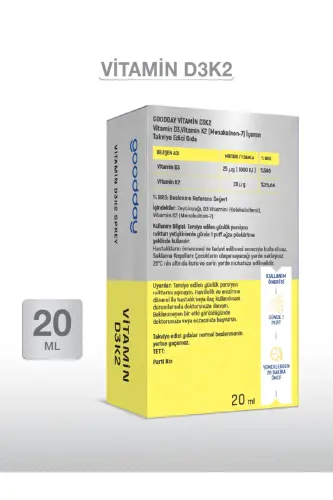 VİTAMİN D3K2 20 ML TAKVİYE EDİCİ GIDA - GOODDAY (1)