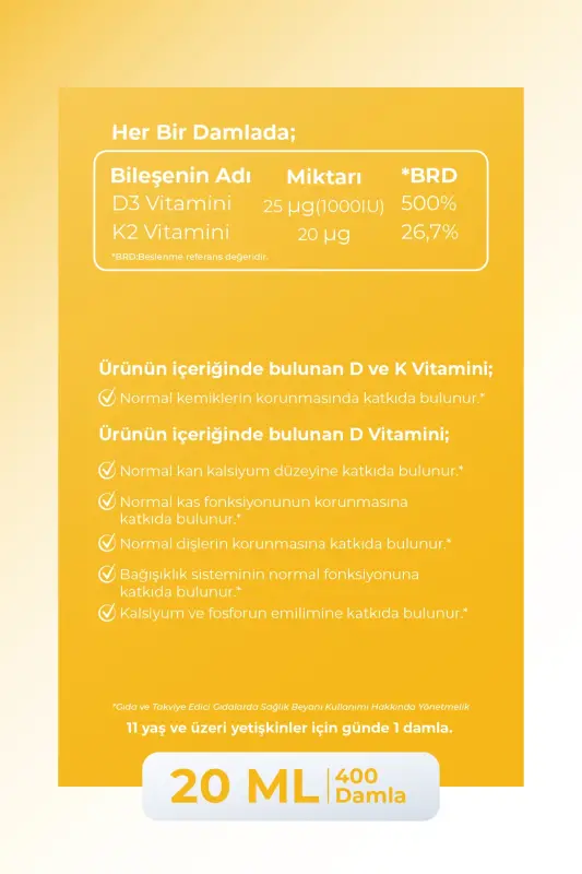Vitamin D3K2 Sprey-Tomchi 20 ml - 8