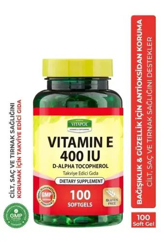 Vitamin E 268 Mg 100 Capsules 400 IU Yurdavit - 1