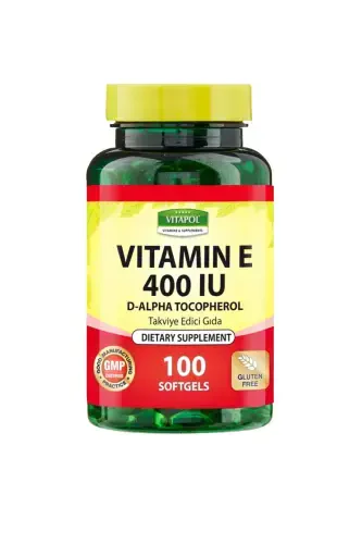 Vitamin E 268 Mg 100 Capsules 400 IU Yurdavit - 6