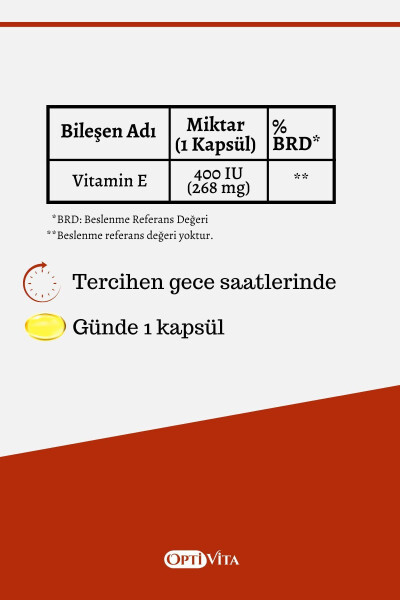 Vitamin E 400 IU (268 MG) 50 Kapsül Softjel - 6