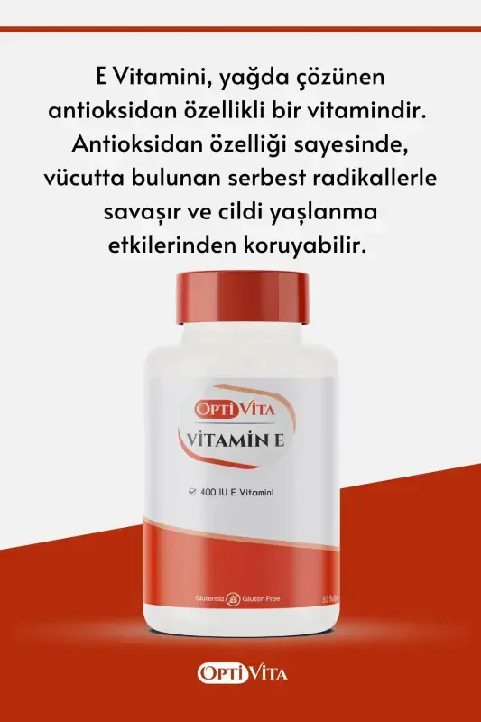 Vitamin E 400 IU (268 MG) 50 Kapsula Yumshoq Jel - 3