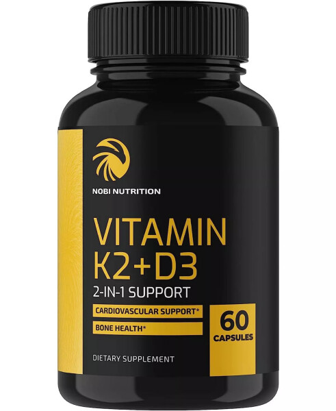 Vitamin K2 + D3 Capsules, 60ct No Color - 1