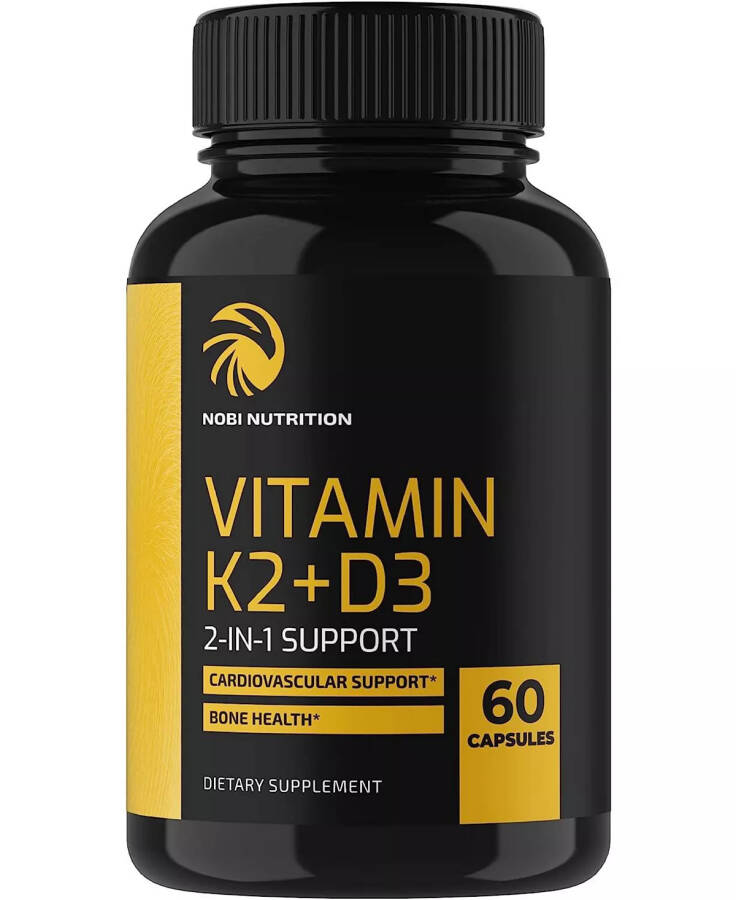 Vitamin K2 + D3 Kapsulalari, 60 dona Rangsiz - 1