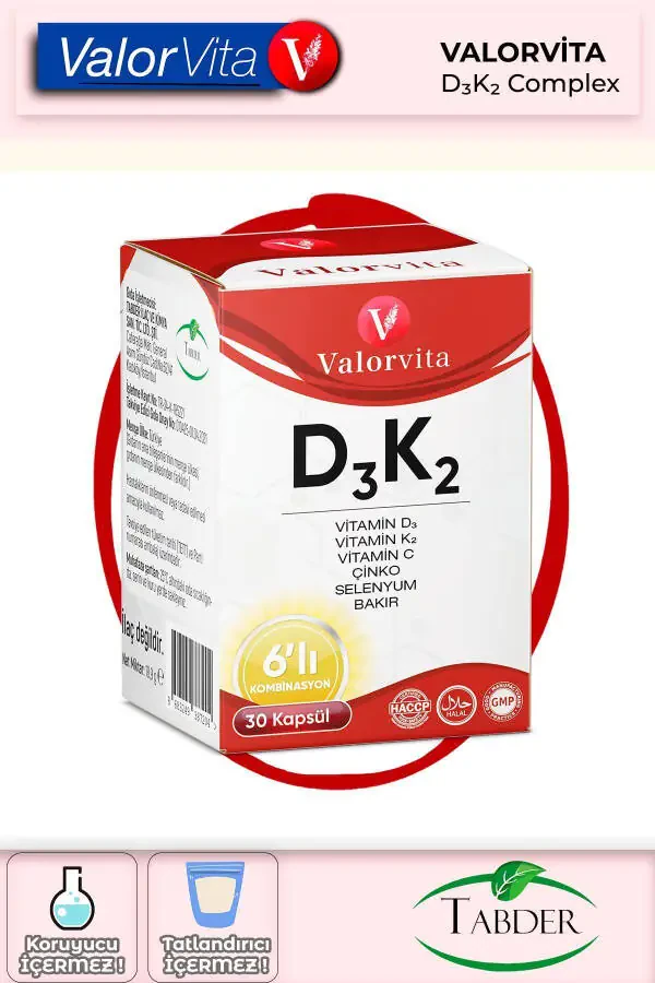 Витамин Valorvita D3k2, витамин C, цинк, медь, селен - 3