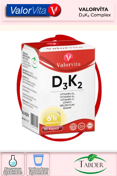 Витамин Valorvita D3k2, витамин C, цинк, медь, селен - 7