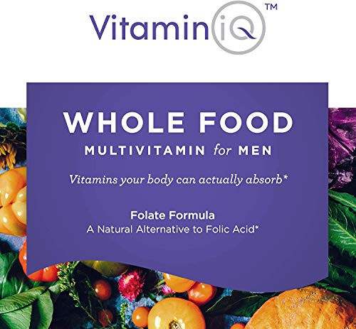 VitaminIQ Whole Food Multivitamin for Men (120 Vegetarian Capsules) Men’s Multi Vitamin and Mineral Supplement with Calcium, Magnesium, Selenium, Vitamins A, B6, C, D3, E and More - 10