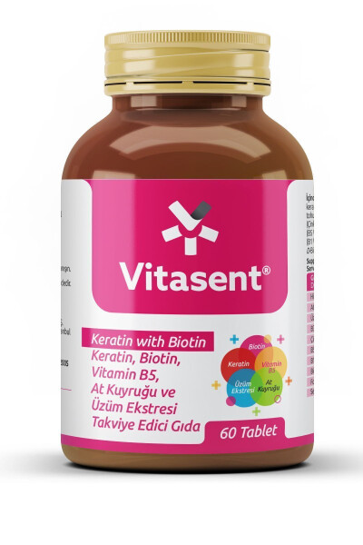 Vitasent Keratin Biotin 60 Tablet - 10