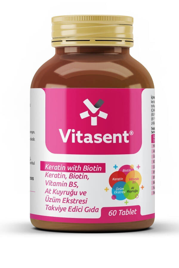 Vitasent Keratin Biotin 60 Tablet - 3