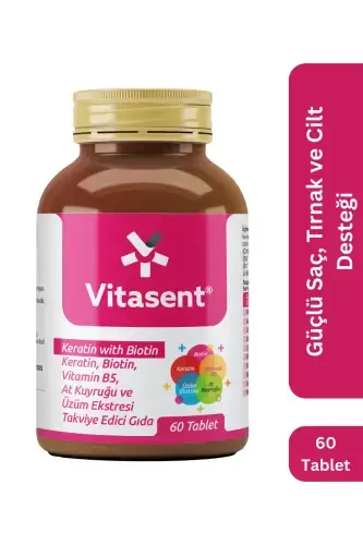 Vitasent Keratin Biotin 60 Tablets - 5