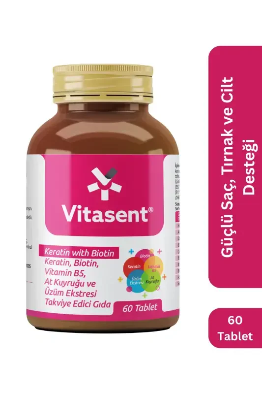Vitasent Keratin Biotin 60 Tablets - 5