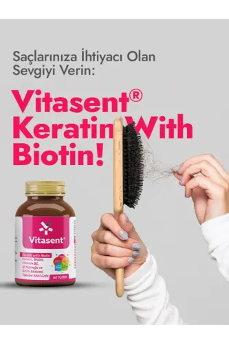Vitasent Keratin Biotin 60 Tablets - 3