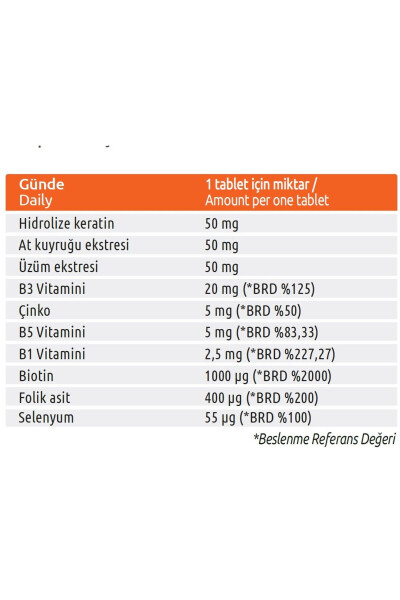 Vitasent Keratin Biyotin 60 Tablet - 2