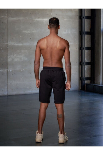 Viterbo Model Men's Boxer Shorts Sport Shorts Casual Shorts Lightweight Cotton Loose Shorts Black Color - 4