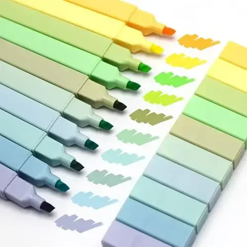 Vitoler 10Pack Bible Highlighters, Cute Assorted Colors Pastel Highlighters No Bleed Chisel Tip Highlighter for Aesthetic School Supplies - 3