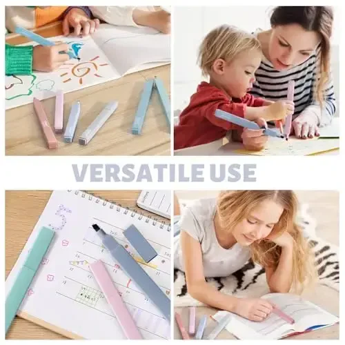 Vitolar Pastel Highlighters,8 dona Chisel uchli yoqimli Highlighters, Qonamaydigan Injil Highlighters, Maktab anjomlari uchun ko'p rangli Highlighters - 7