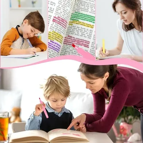 Vitoler 10 Pack Aesthetic Highlighters Soft Chisel Tip Bible Pastel Highlighters Cute Rainbow Color No Bleed Bible Highlighter,Great for Painting,Noting,Marking - 7