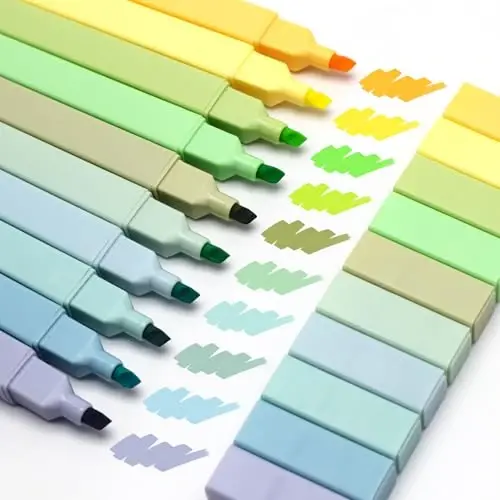 Vitoler 10Pack Bible Highlighters, Cute Assorted Colors Pastel Highlighters No Bleed Chisel Tip Highlighter for Aesthetic School Supplies - 3