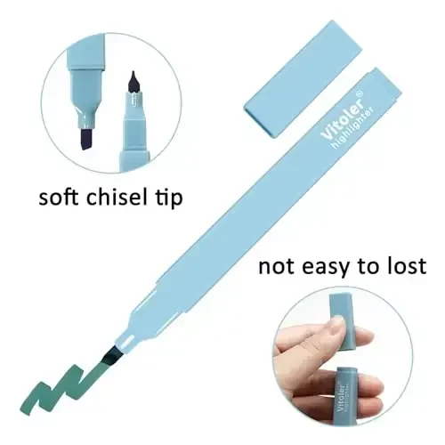 Витолер 20Pcs Highlighters, Pastel Highlighters Set, Assorted Morandi Color Highlighter, Chisel Tip Bible Highlighter for School Office Supplies - 3