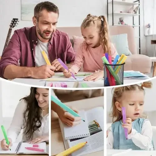 Vitoler Aesthetic Highlighters,10 Pcs Chisel Tip,Dry Fast Easy to Hold,Highlighter Set of Cute Office Desk Accessories, School Supplies - 7