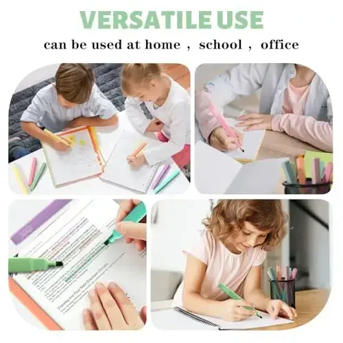 Vitoler Bible Highlighters,Aesthetic Cute Highlighters,8pcs Colorful Highlighter Markers No Bleed for Office School Supplies - 6