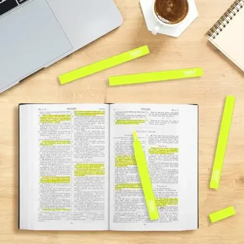 Vitoler Fluorescent Yellow Highlighters,20 Pack Bright Color Chisel tip Highlighters for Adults Kids in the Home School Office - 4