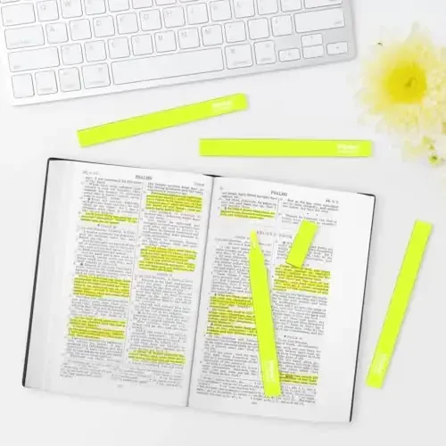 Vitoler Fluorescent Yellow Highlighters,10 Pack Bright Color Chisel tip Highlighters for Adults Kids in the Home School Office - 4