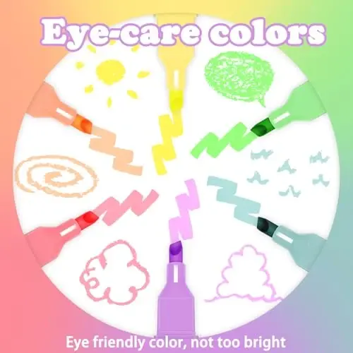 Vitoler Highlighters Assorted Colors,12 Pack Chisel Tip Highlighter Pens,No Bleed Highlighters for School Office Supplies - 2