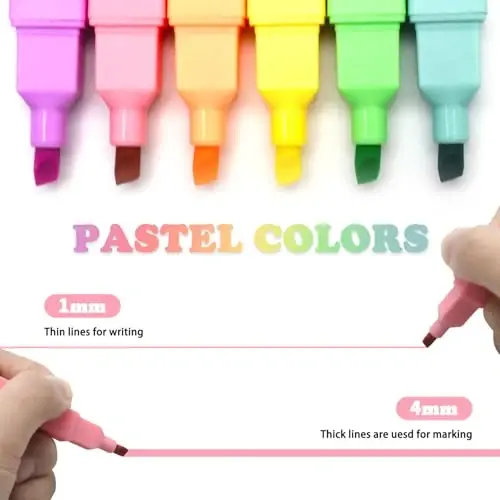 Vitoler Highlighters Assorted Colors,12 Pack Chisel Tip Highlighter Pens,No Bleed Highlighters for School Office Supplies - 5