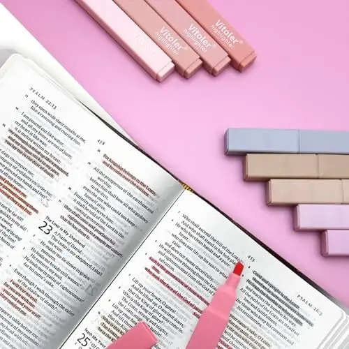 Vitoler Highlighters Assorted Colors,10pcs Cute Pastel Highlighters Multicolor Highlighter for Aesthetic Office School Supplies - 5
