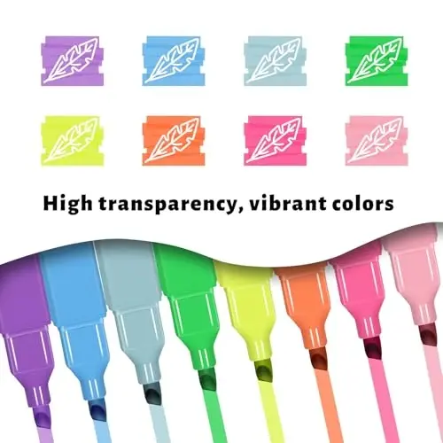 Vitoler Highlighters Assorted Colors,8pcs Chisel Tip Highlighters, High lighters No Bleed for Office Supplies - VITOLER (1)