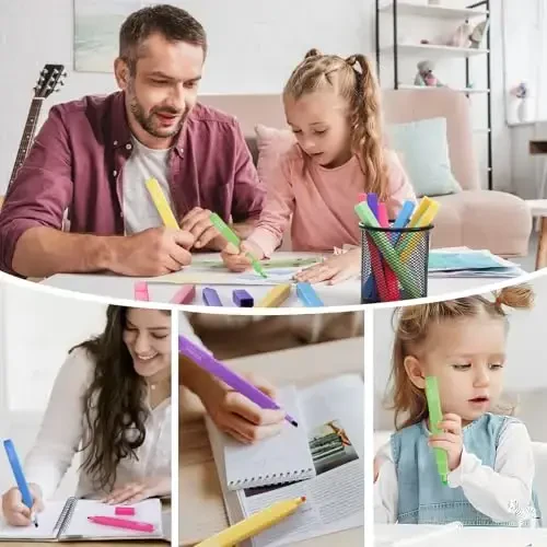 Vitoler Highlighters, 8 dona Pastel markerlari, Tez quriydigan, Kesilgan uchi, Estetik Injil markerlari o'tmaydi, O'qituvchi materiallari Maktab aksessuarlari - 7